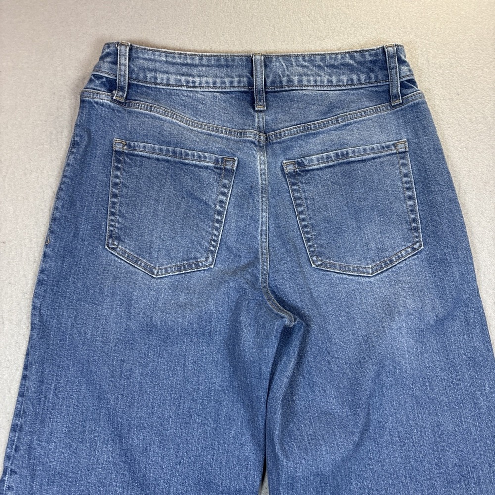 Maurices Wide Leg Jeans Women 10 Blue‎ Women Hi Rise Bohemian - Picture 5 of 11